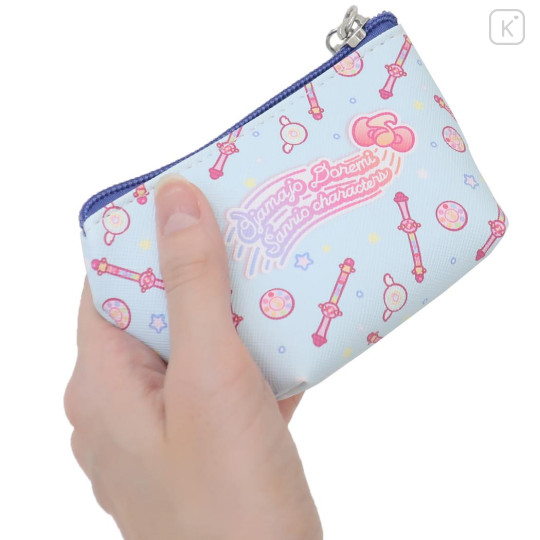 Japan Sanrio × Ojamajo Doremi Triangular Mini Pouch - Cinnamoroll × Aiko Blue - 2