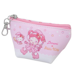 Japan Sanrio × Ojamajo Doremi Triangular Mini Pouch - Hello Kitty × Doremi Pink
