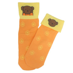 Japan Miffy Cuff Socks - Boris : Yellow Orange Flower