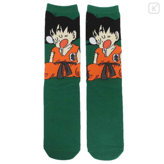 Japan Dragon Ball Ankle High Socks - Goku Sleeping Dark Green - 1