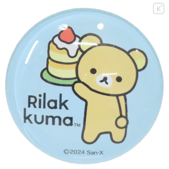 Japan San-X Glass Magnet - Rilakkuma : Basic Rilakkuma Favorite Things Cake Blue - 1