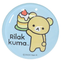 Japan San-X Glass Magnet - Rilakkuma : Basic Rilakkuma Favorite Things Cake Blue