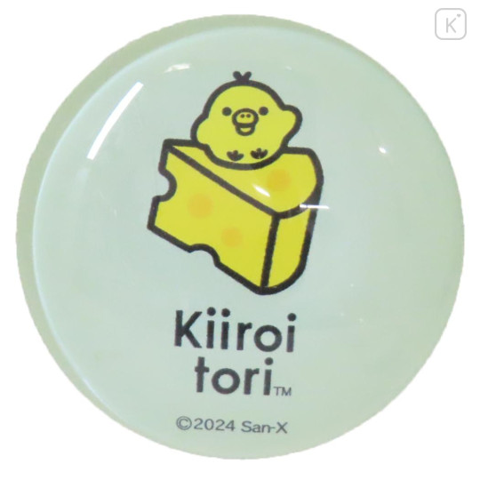 Japan San-X Glass Magnet - Kiiroitori : Basic Rilakkuma Favorite Things Cheese Green - 1