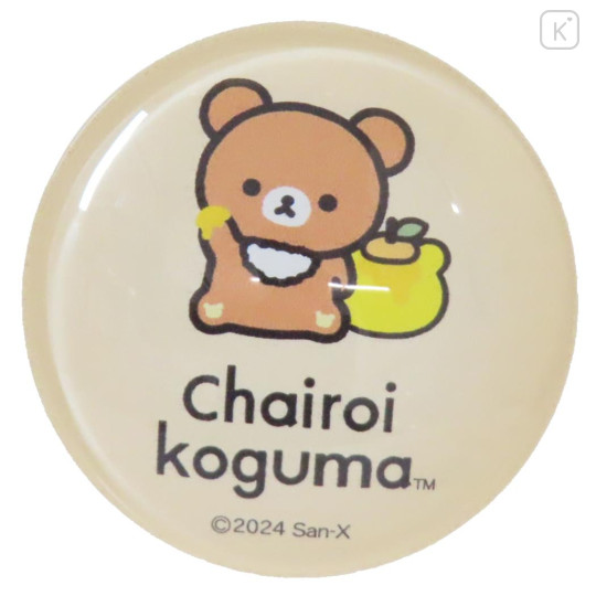 Japan San-X Glass Magnet - Chairoikoguma : Basic Rilakkuma Favorite Things Honey Creamy - 1