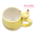 Japan Pokemon 3D Porcelain Mug with Nokkari Figure - Pikachu : Pokepeace - 3