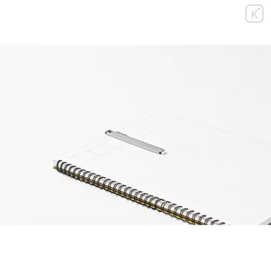 Japan Seed Slendy+2 Thin Steel Holder Type Eraser - Sliver - 2