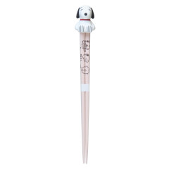 Japan Peanuts Chopsticks & Mascot Chopstick Rest - Snoopy : Beige Pink