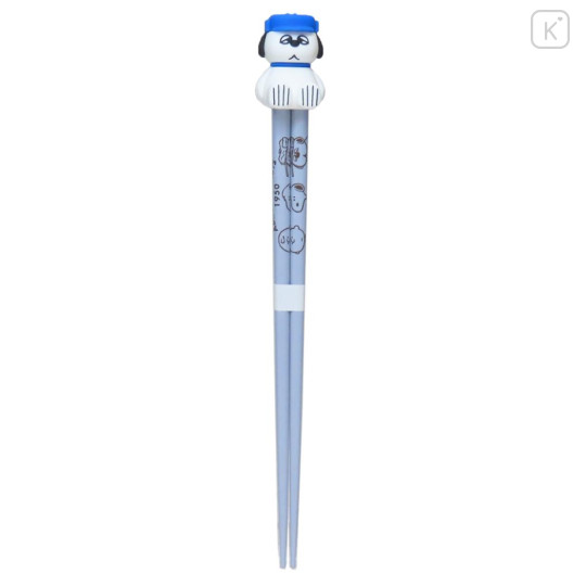 Japan Peanuts Chopsticks & Mascot Chopstick Rest - Olaf : Blue - 1