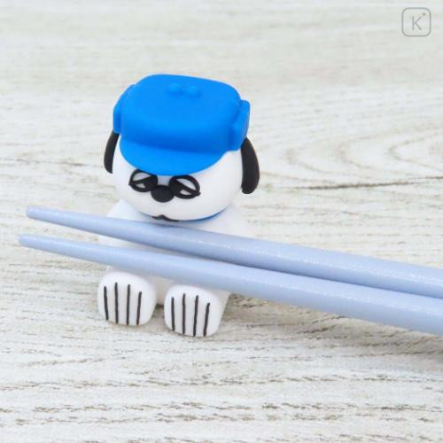 Japan Peanuts Chopsticks & Mascot Chopstick Rest - Olaf : Blue - 4