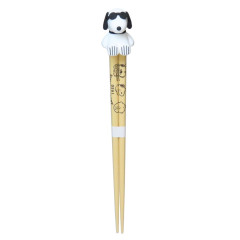 Japan Peanuts Chopsticks & Mascot Chopstick Rest - Snoopy : Joe Cool Yellow
