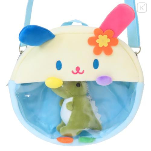 Japan Sanrio Plush Pochette 2-Way Convertible Backpack & Crossbody Bag - Usahana : Clear Window - 4