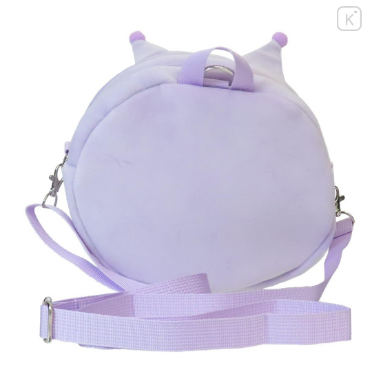 Japan Sanrio Plush Pochette 2-Way Convertible Backpack & Crossbody Bag - Kuromi : Clear Window - 2