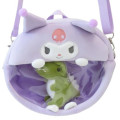 Japan Sanrio Plush Pochette 2-Way Convertible Backpack & Crossbody Bag - Kuromi : Clear Window - 4