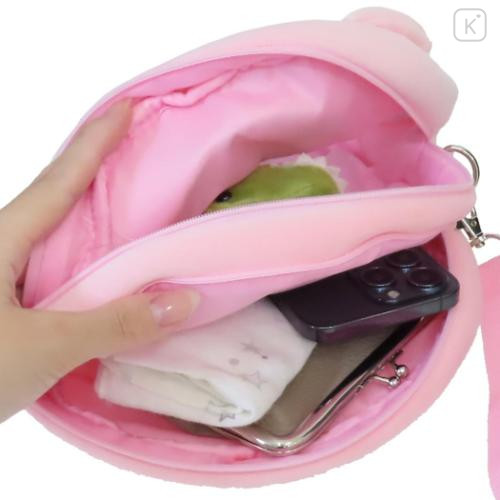 Japan Sanrio Plush Pochette 2-Way Convertible Backpack & Crossbody Bag - My Melody : Clear Window - 5