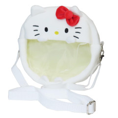Japan Sanrio Plush Pochette 2-Way Convertible Backpack & Crossbody Bag - Hello Kitty : Clear Window