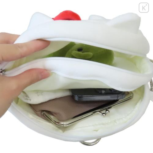 Japan Sanrio Plush Pochette 2-Way Convertible Backpack & Crossbody Bag - Hello Kitty : Clear Window - 5