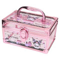 Japan Sanrio Clear Makeup Organizer Vanity Case - Kuromi : Black Pink - 1