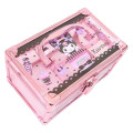 Japan Sanrio Clear Makeup Organizer Vanity Case - Kuromi : Black Pink - 3