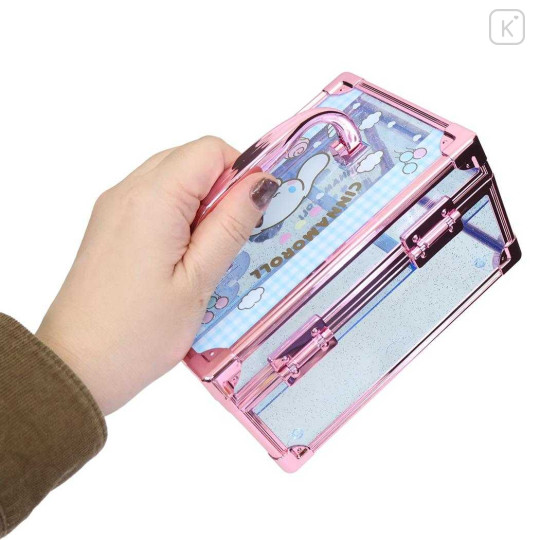 Japan Sanrio Clear Makeup Organizer Vanity Case - Cinnamoroll : Blue Pink - 2