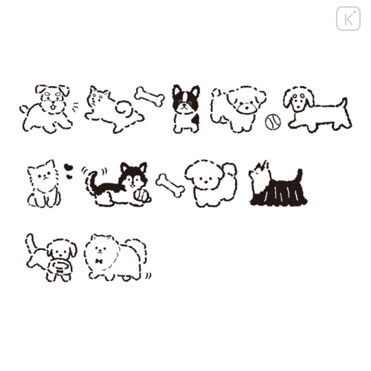 Japan Kamio Coro-Re Rolling Stamp Plus - Dog Puppy - 2