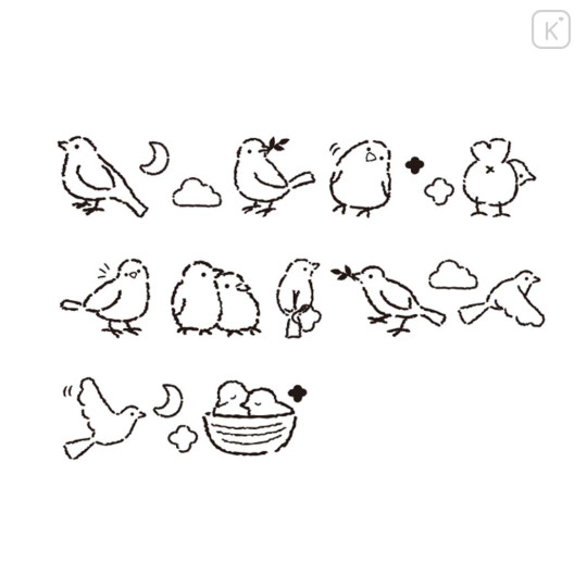 Japan Kamio Coro-Re Rolling Stamp Plus - Bird - 2