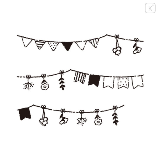 Japan Kamio Coro-Re Rolling Stamp Plus - Garland Flag - 2