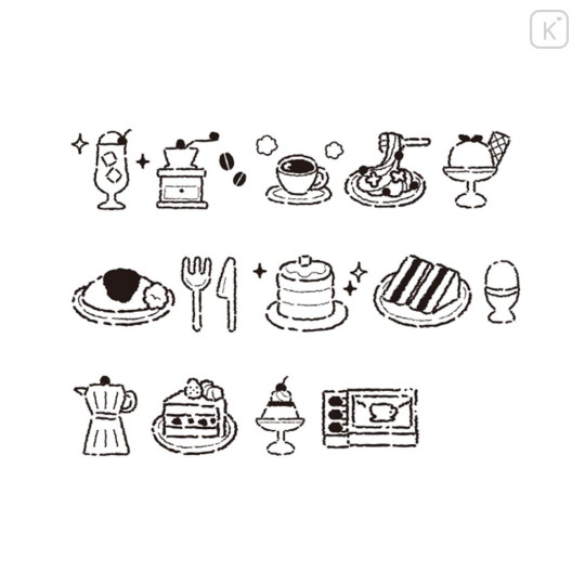 Japan Kamio Coro-Re Rolling Stamp Plus - Cafe - 2