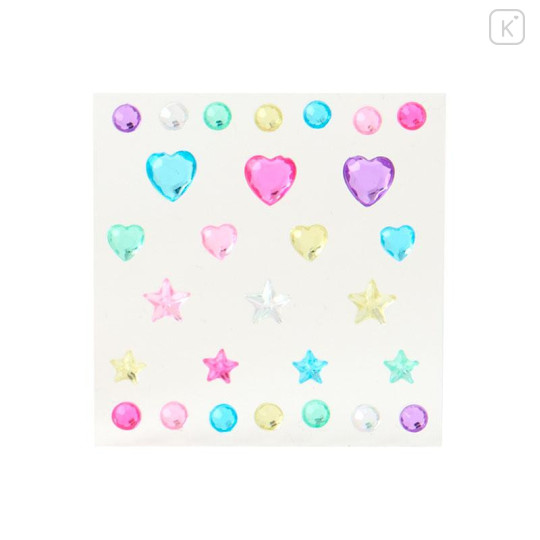 Japan Sanrio Original Heart-Shaped Glitter Trinket Box & Charm Set - Hello Kitty : Compact Gold - 5