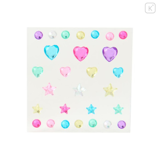 Japan Sanrio Original Heart-Shaped Glitter Trinket Box & Charm Set - Kuromi : Compact Gold - 5