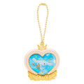 Japan Sanrio Original Heart-Shaped Glitter Trinket Box & Charm Set - Cinnamoroll : Compact Gold - 4