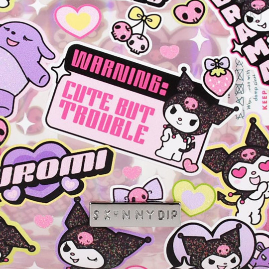 Japan Sanrio × Skinnydip London Square Pouch - Kuromi & Baku - 5