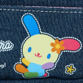Japan Sanrio Square Pouch - Usahana : Loves Summer Denim - 2