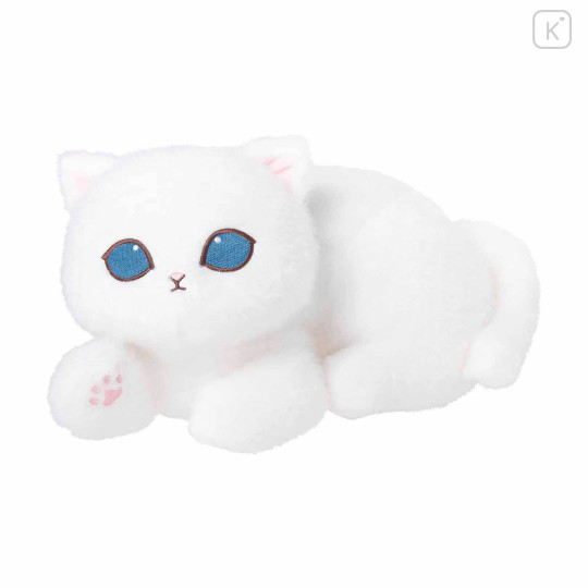 Japan Mofusand Die-cut Cushion & Plush Set - Mofusand Coffee And Donuts White Cat Pink - 5