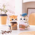Japan Mofusand Monitor Plush Toy - Mofusand Coffee And Donuts Hot Cat : Watching from Your Desktop - 2