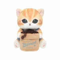 Japan Mofusand Monitor Plush Toy - Mofusand Coffee And Donuts Bean Cat : Watching from Your Desktop