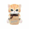 Japan Mofusand Monitor Plush Toy - Mofusand Coffee And Donuts Bean Cat : Watching from Your Desktop - 1