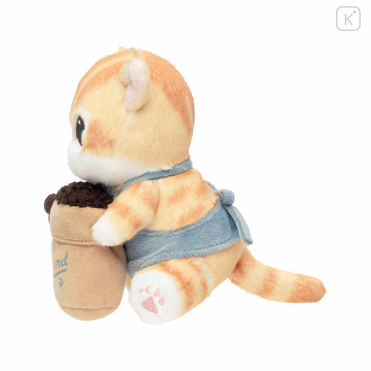 Japan Mofusand Monitor Plush Toy - Mofusand Coffee And Donuts Bean Cat : Watching from Your Desktop - 5