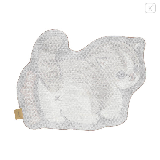 Japan Mofusand Die-cut Fluffy Floor Mat - Brown Cat Butt - 4