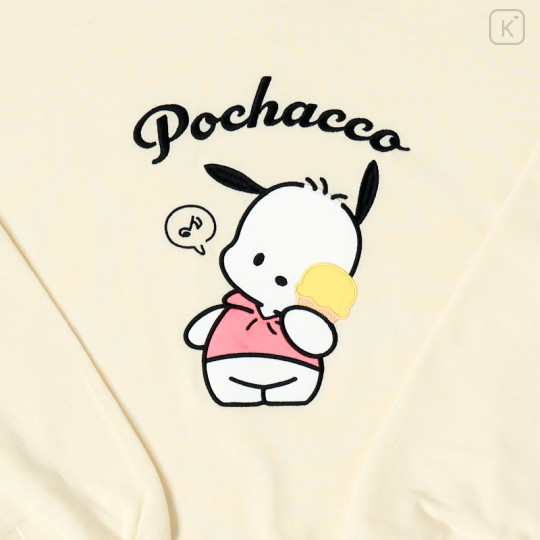Japan Sanrio Original Hoodie (ML) - Pochacco : Cream Beige - 2