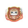 Japan Mofusand Gold Foil Vinyl Sticker - Happy Daruma Cat - 1