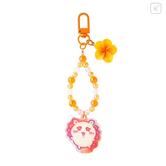 Japan Chiikawa Bead Strap with Mascot - Shisa : Shisa Souvenir Shop Hibiscus Orange - 1