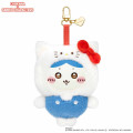 Japan Chiikawa × Sanrio Kiramekko Mascot Keychain - Hachiware & Hello Kitty - 6