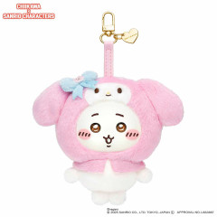 Japan Chiikawa × Sanrio Kiramekko Mascot Keychain - Chiikawa & My Melody