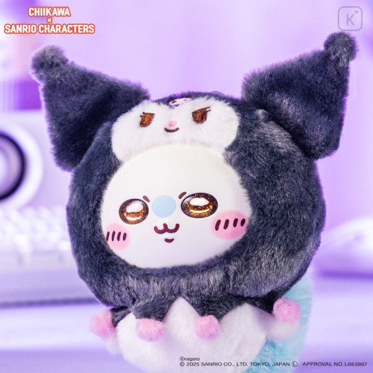 Japan Chiikawa × Sanrio Kiramekko Mascot Keychain - Chiikawa & My Melody - 5