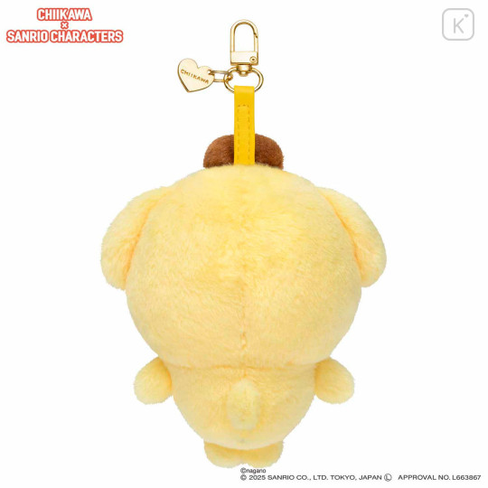 Japan Chiikawa × Sanrio Kiramekko Mascot Keychain - Pompompurin & Usagi - 7