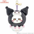 Japan Chiikawa × Sanrio Kiramekko Mascot Keychain - Kuromi & Momonga - 6
