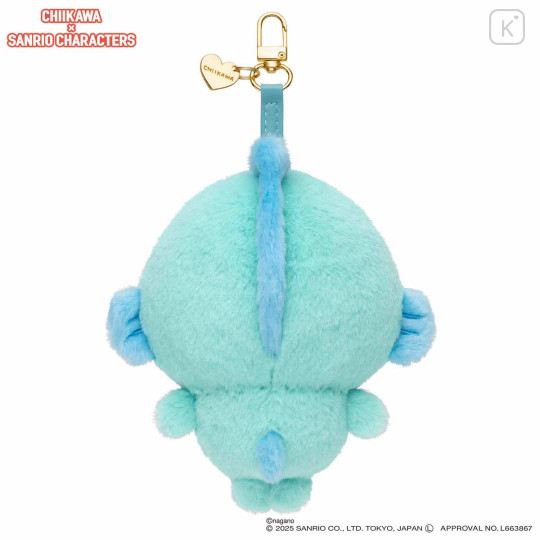 Japan Chiikawa × Sanrio Kiramekko Mascot Keychain - Hangyodon & Kurimanju - 7