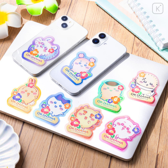 Japan Chiikawa Die-cut Clear Vinyl Sticker - Usagi (Chiikawa) : Shisa Souvenir Shop Hibiscus - 2