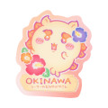Japan Chiikawa Die-cut Clear Vinyl Sticker - Shisa : Shisa Souvenir Shop Hibiscus - 1