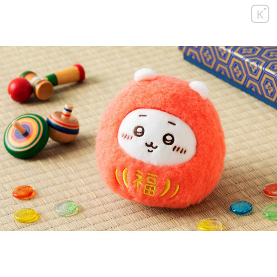 Japan Chiikawa Rolling Tumbler Plush Toy - Chiikawa : New Year Collection Daruma - 3